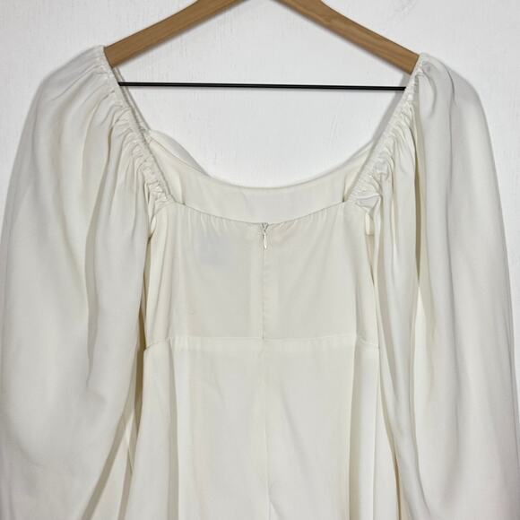 Princess Polly Lillie Long Sleeve White Mini Dress Size 0 Draped Corset Style - Picture 6 of 10